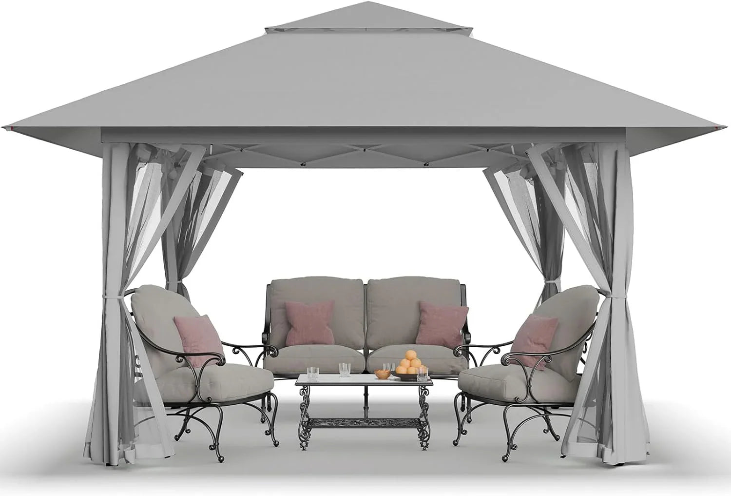 Tonnelle pliante CROWN SHADES 13x13, tente à baldaquin, soldes - Gazebo d'extérieur pour jardin et terrasse - Tente pliante Carpa