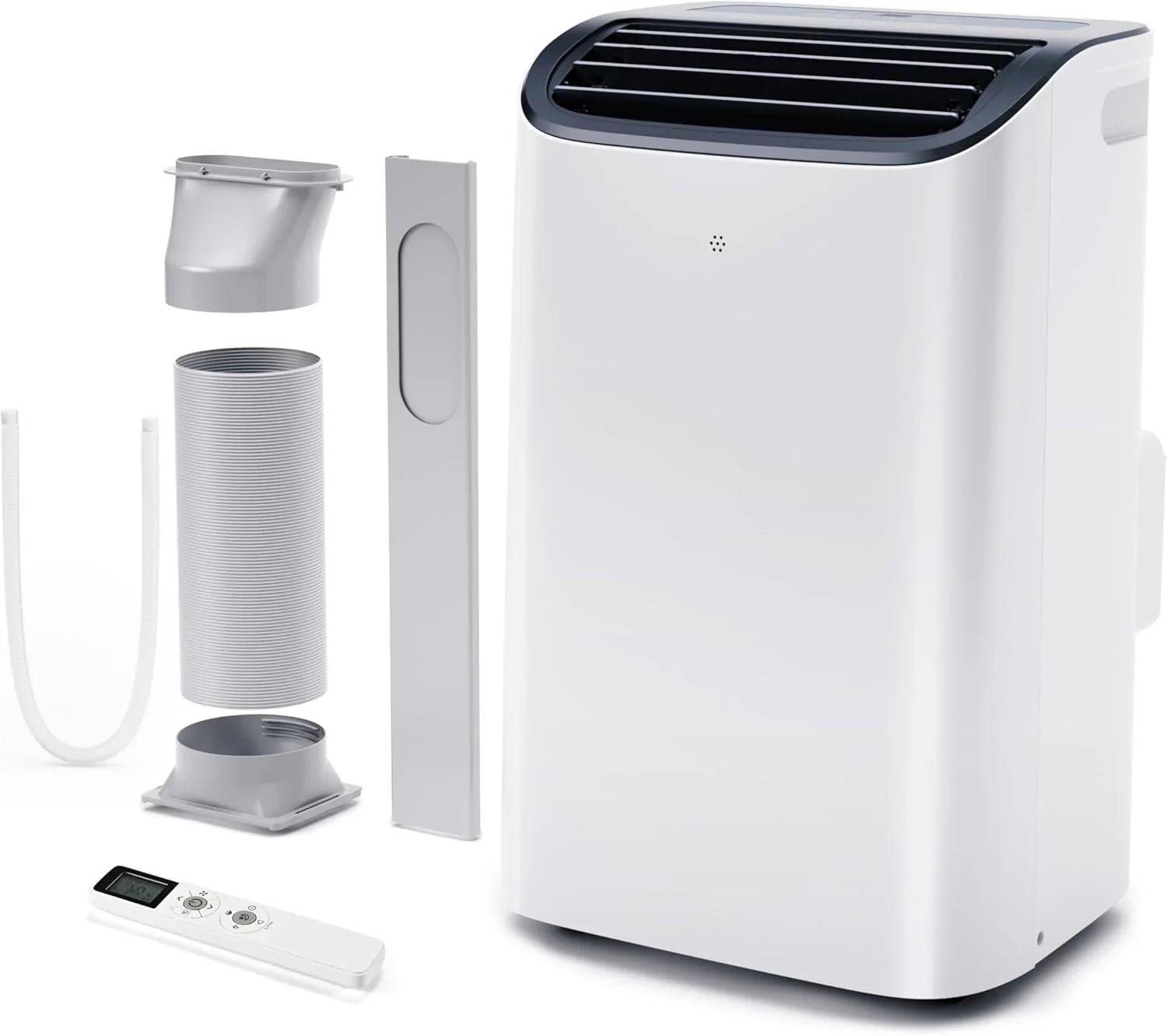 Climatiseur portatif EUHOMY 8 000 BTU, 4 en 1, couvre jusqu'à 350 pi², 4 modes, silencieux, avec télécommande, refroidissement, ventilateur, déshumidificateur