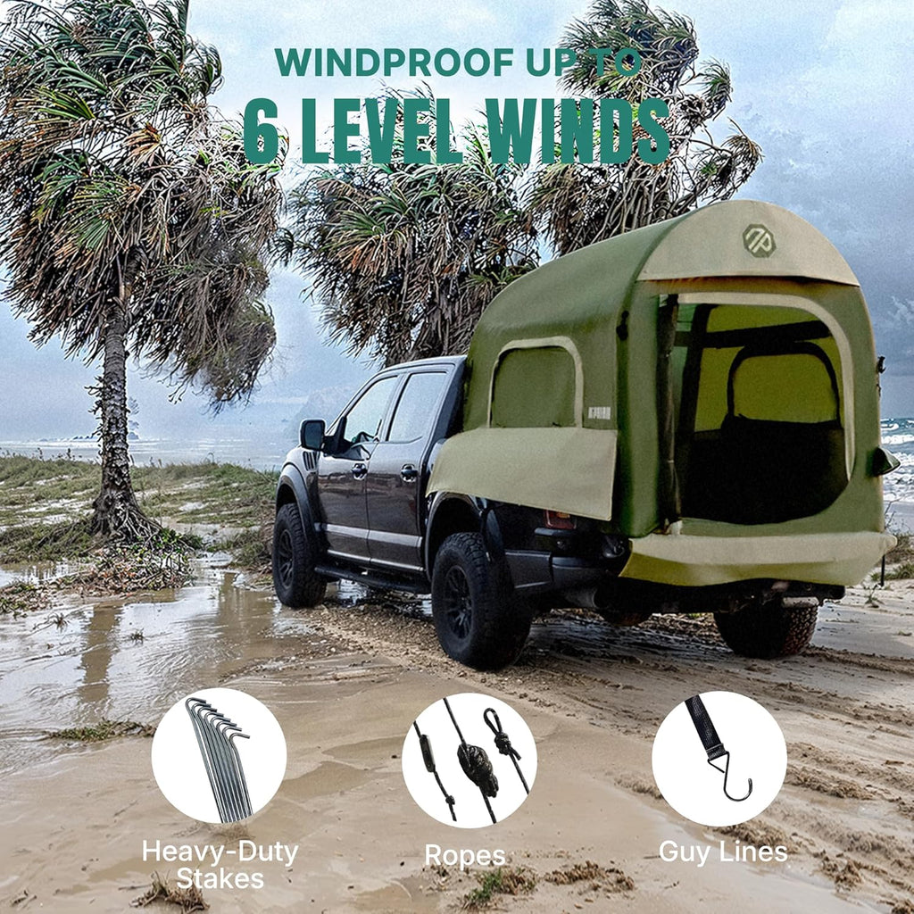 Tente de camion gonflable de 1,6 à 2,4 m, adaptée à 2+1 personnes/famille