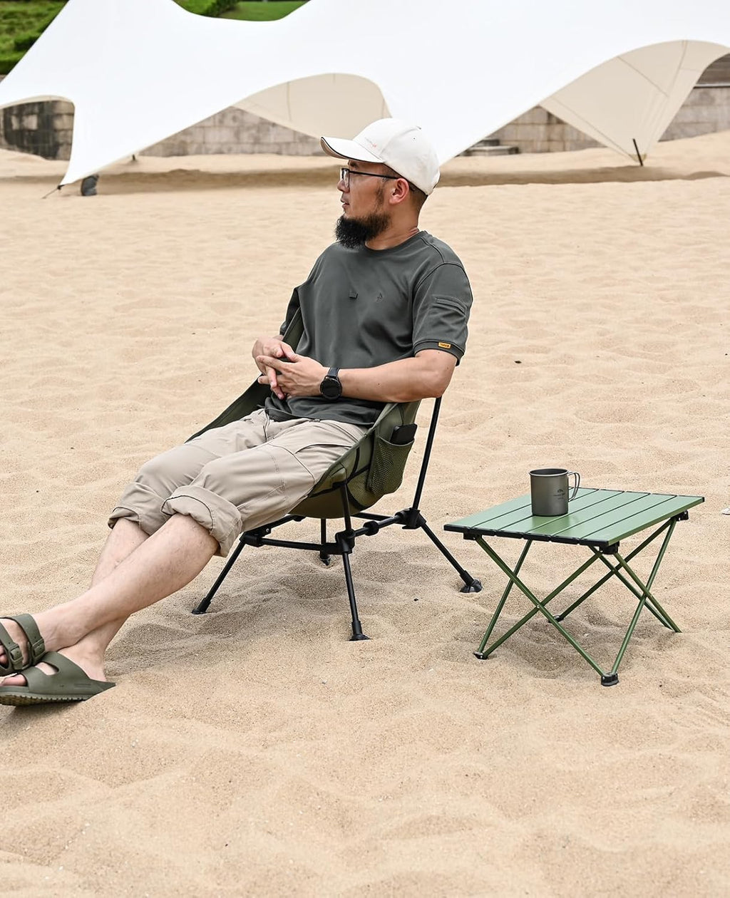 Chaise de plage pliante de camping compacte et ultralégère