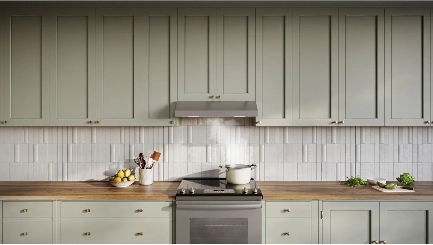 Hotte de cuisinière sous-armoire Broan-NuTone Glacier à trois vitesses avec éclairage DEL, conforme aux normes ADA