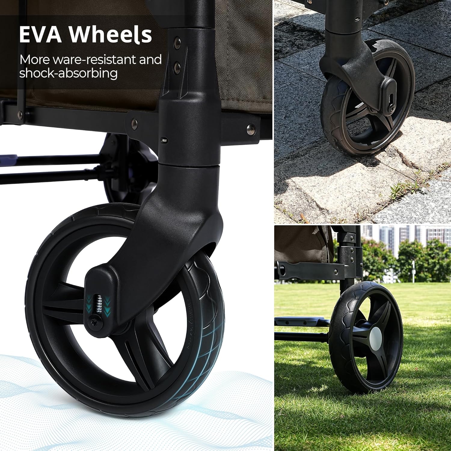 Poussette Wagon pour enfants, Poussette Wagon pour tout-petits 2 places, Poussette tout-terrain pour bébé en plein air