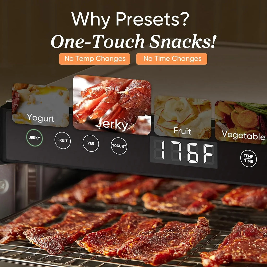 Déshydrateur alimentaire COSORI, plus grand que 7 plateaux avec un grand espace de séchage de 6,5 pouces, puissance de 600 W, gain de temps supérieur à 480 W, déshydrateur à 74 °C