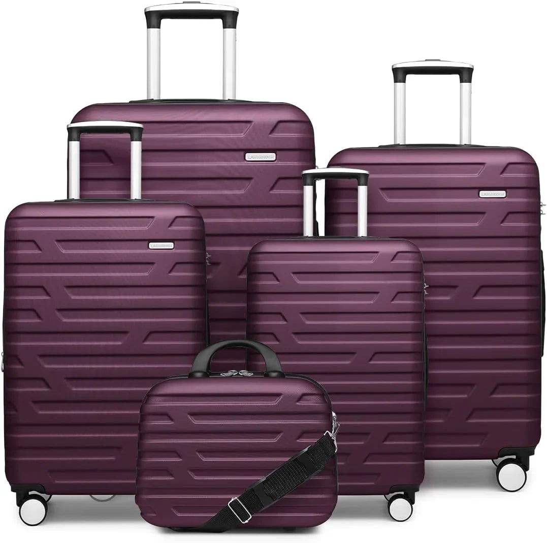 Ensemble de bagages à main légers et extensibles à coque rigide de 6 pièces