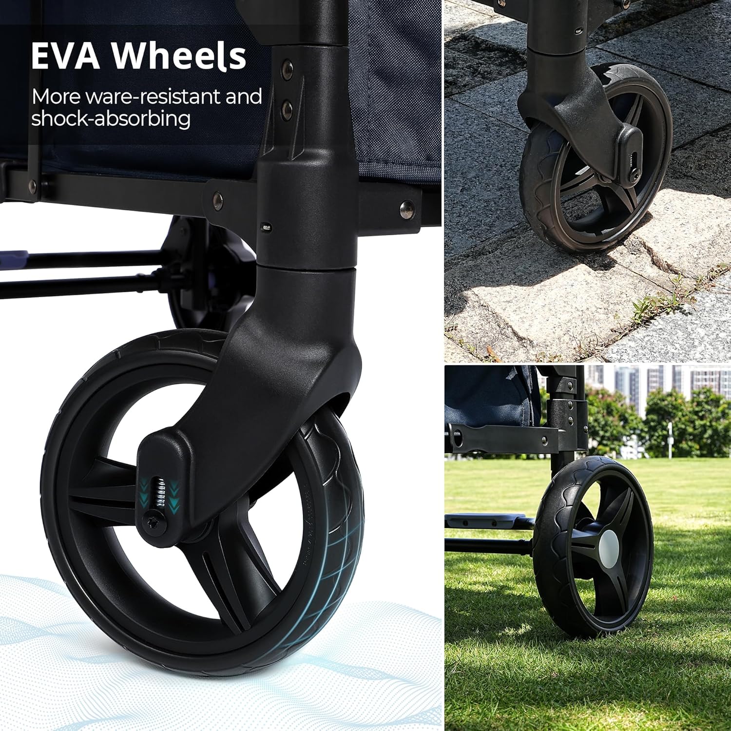 Poussette Wagon pour enfants, Poussette Wagon pour tout-petits 2 places, Poussette tout-terrain pour bébé en plein air