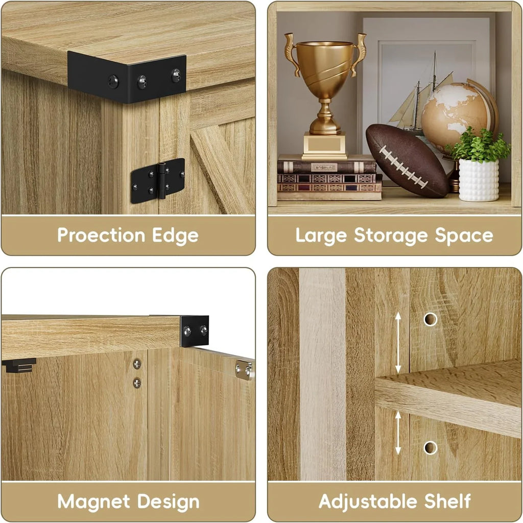 YESHOMY tv-meubel met open haard en twee schuifdeuren, opbergkasten voor tv's tot 65 inch en groter, entertainmentmeubel, mediameubel voor de woonkamer, 58 inch 