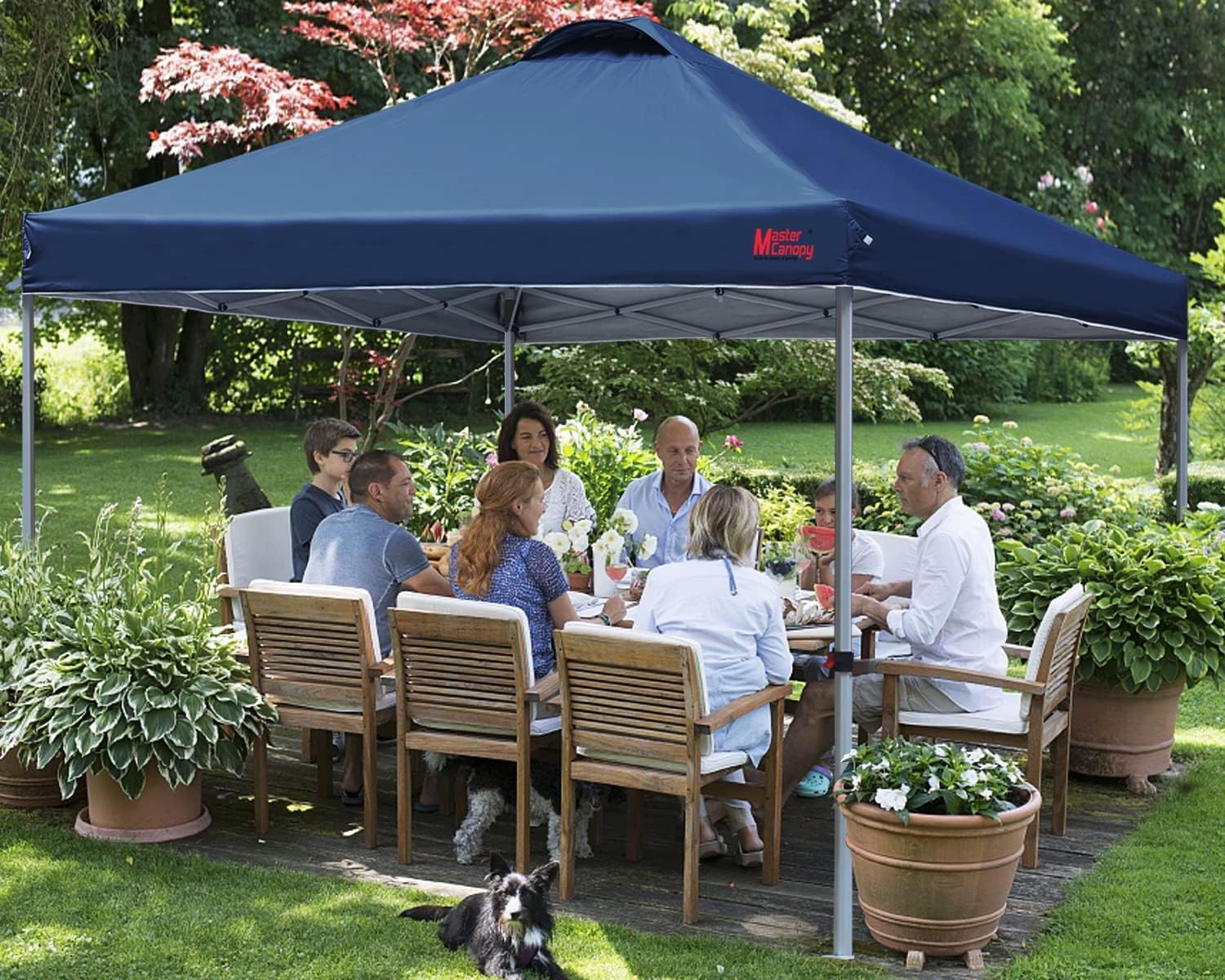 Tente pop-up robuste avec sac à roulettes (10 x 10, noir)