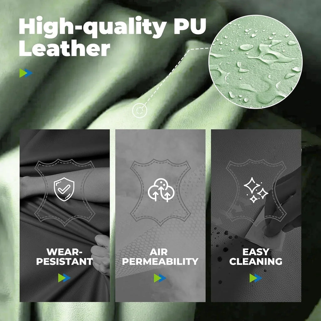 Grande chaise de bureau à dossier haut, chaise de jeu en cuir à dossier haut avec repose-pieds