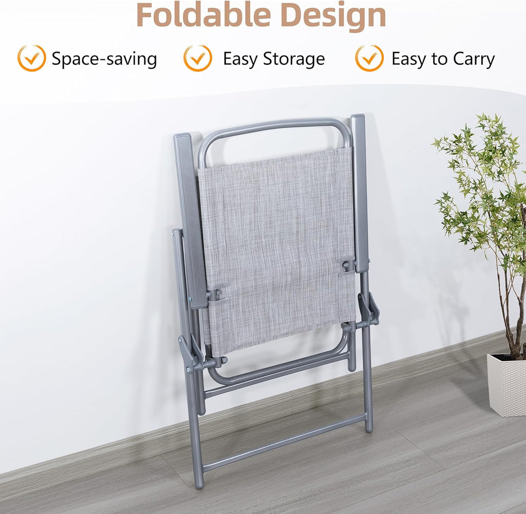 Ensemble table et chaises de salle à manger pliantes Vongrasig 6 pièces