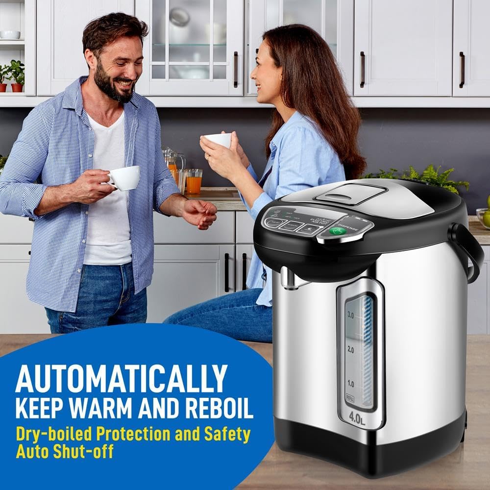 Chauffe-eau et distributeur d'eau chaude NutriChef, distributeur de boissons électrique 8 L