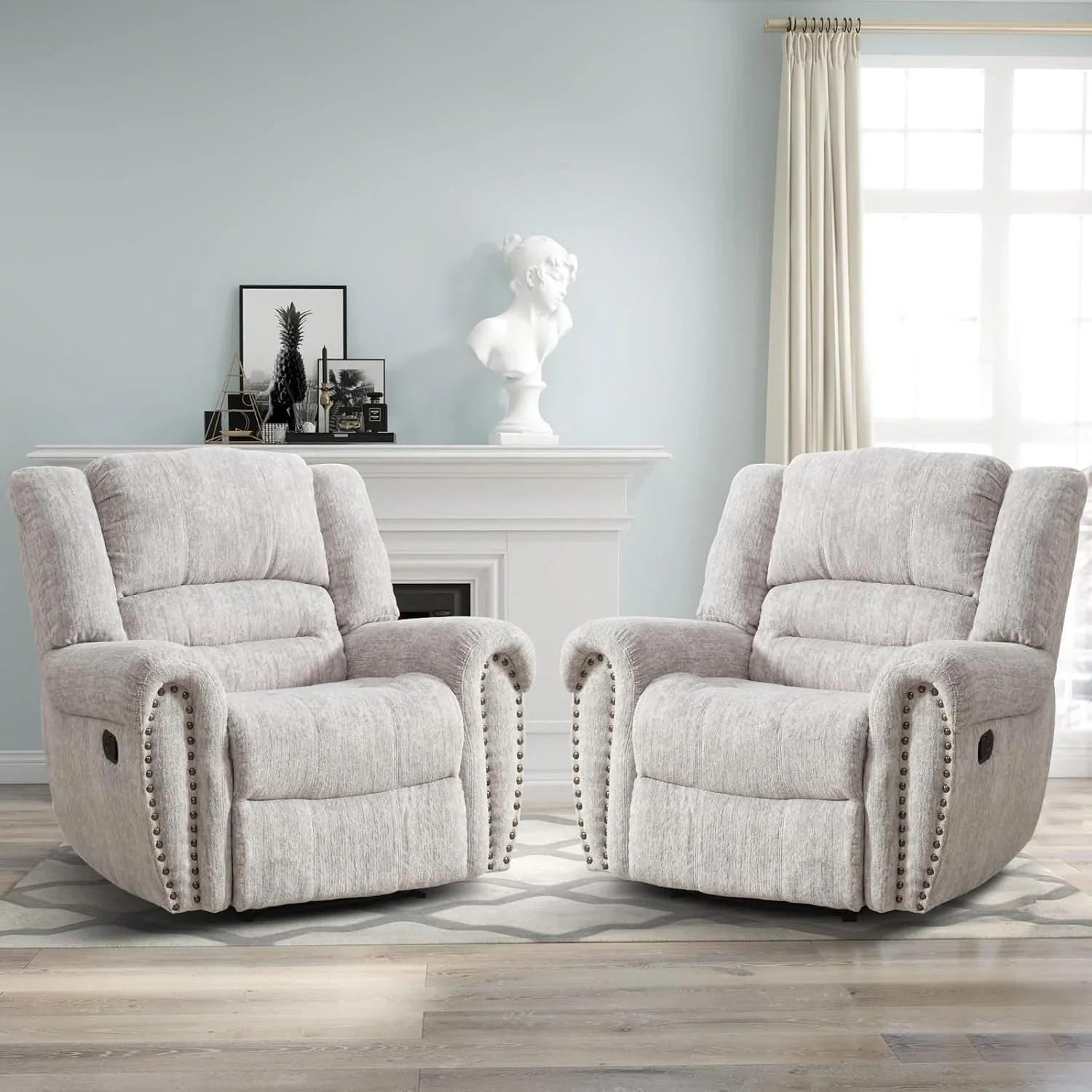 Fauteuil inclinable en cuir, fauteuil inclinable manuel traditionnel classique, canapé simple pour le salon