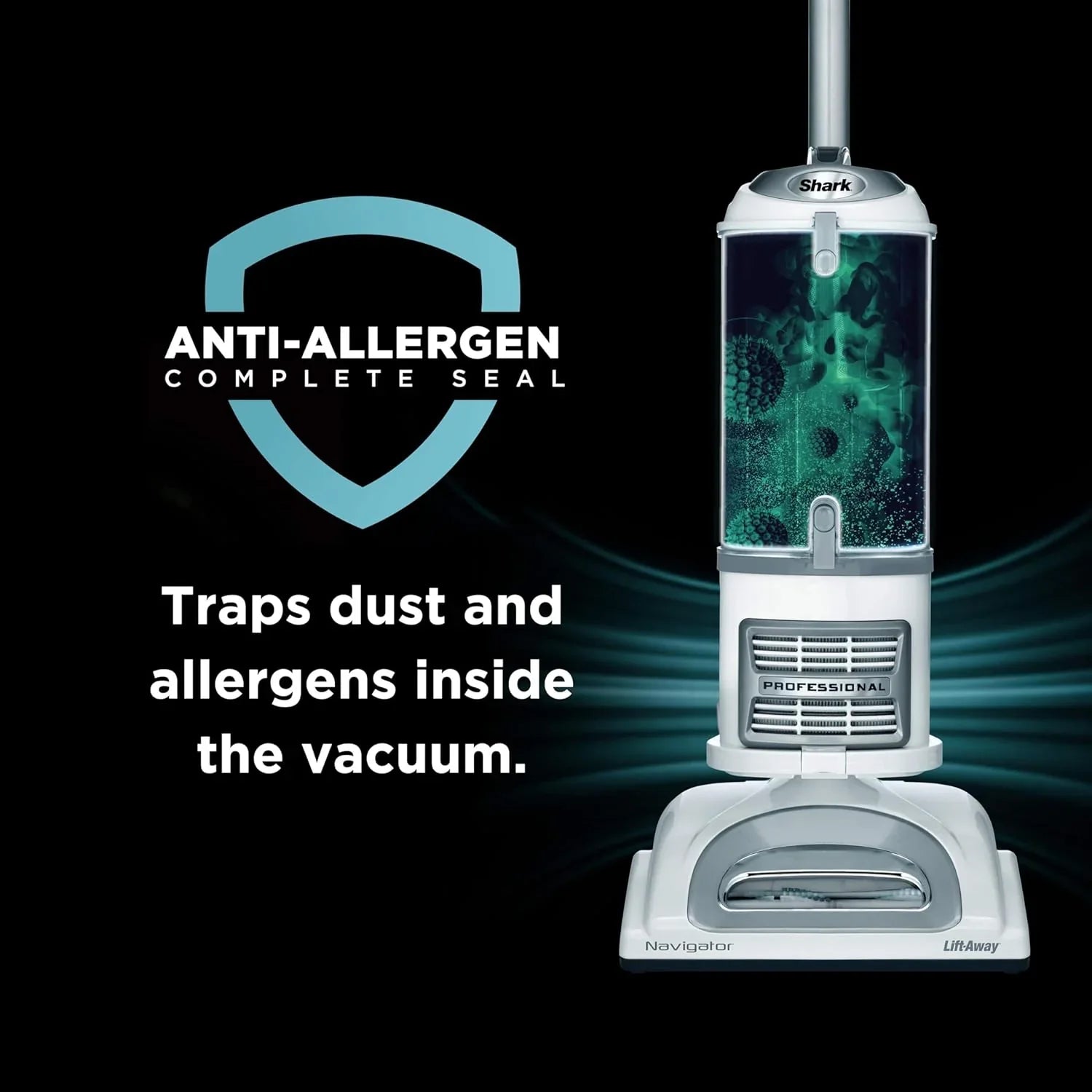 Aspirateur vertical Navigator amovible de luxe avec grand bac à poussière, filtre HEPA et volant pivotant