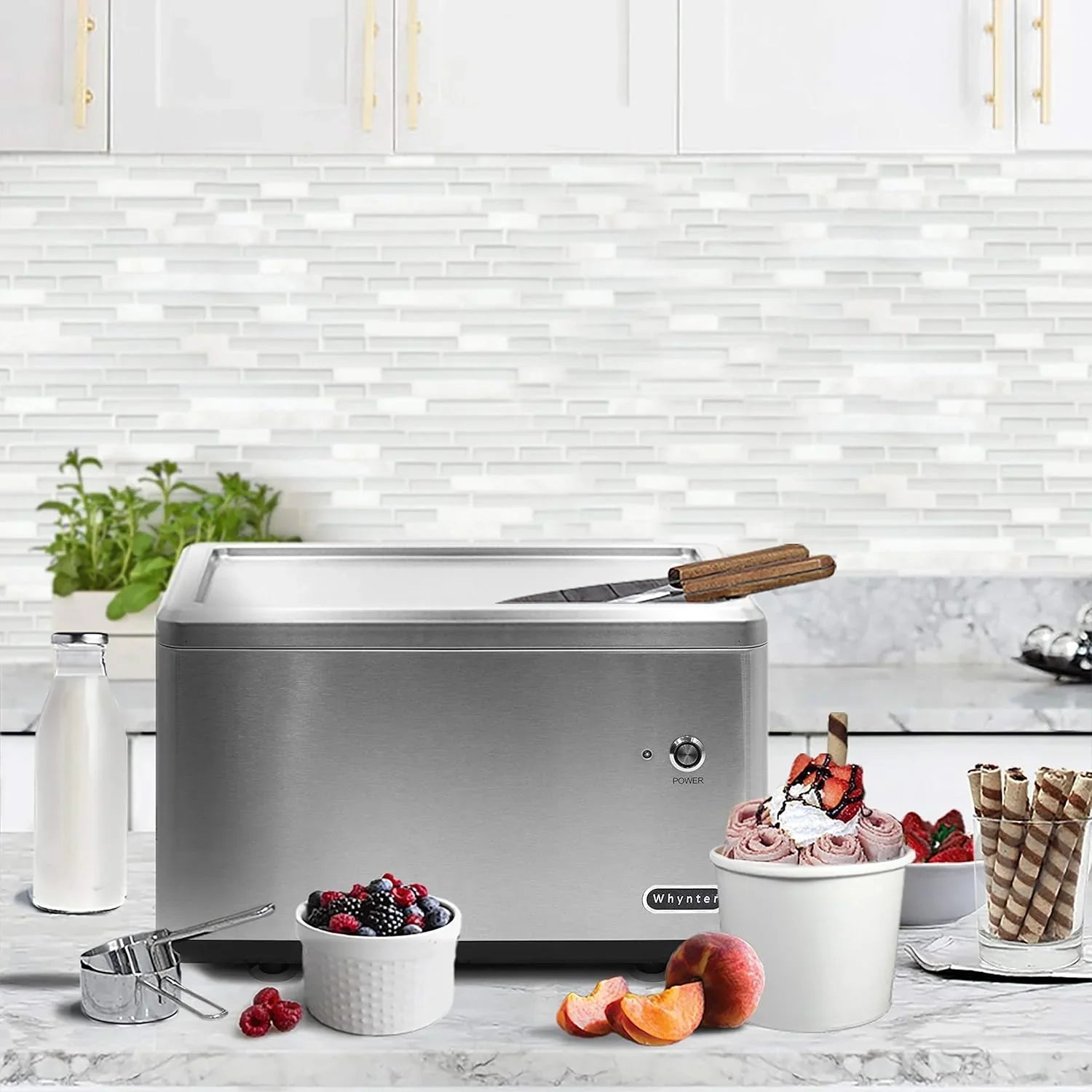 Sorbetière Whynter ICR-300SS 0,5 pinte en acier inoxydable avec compresseur