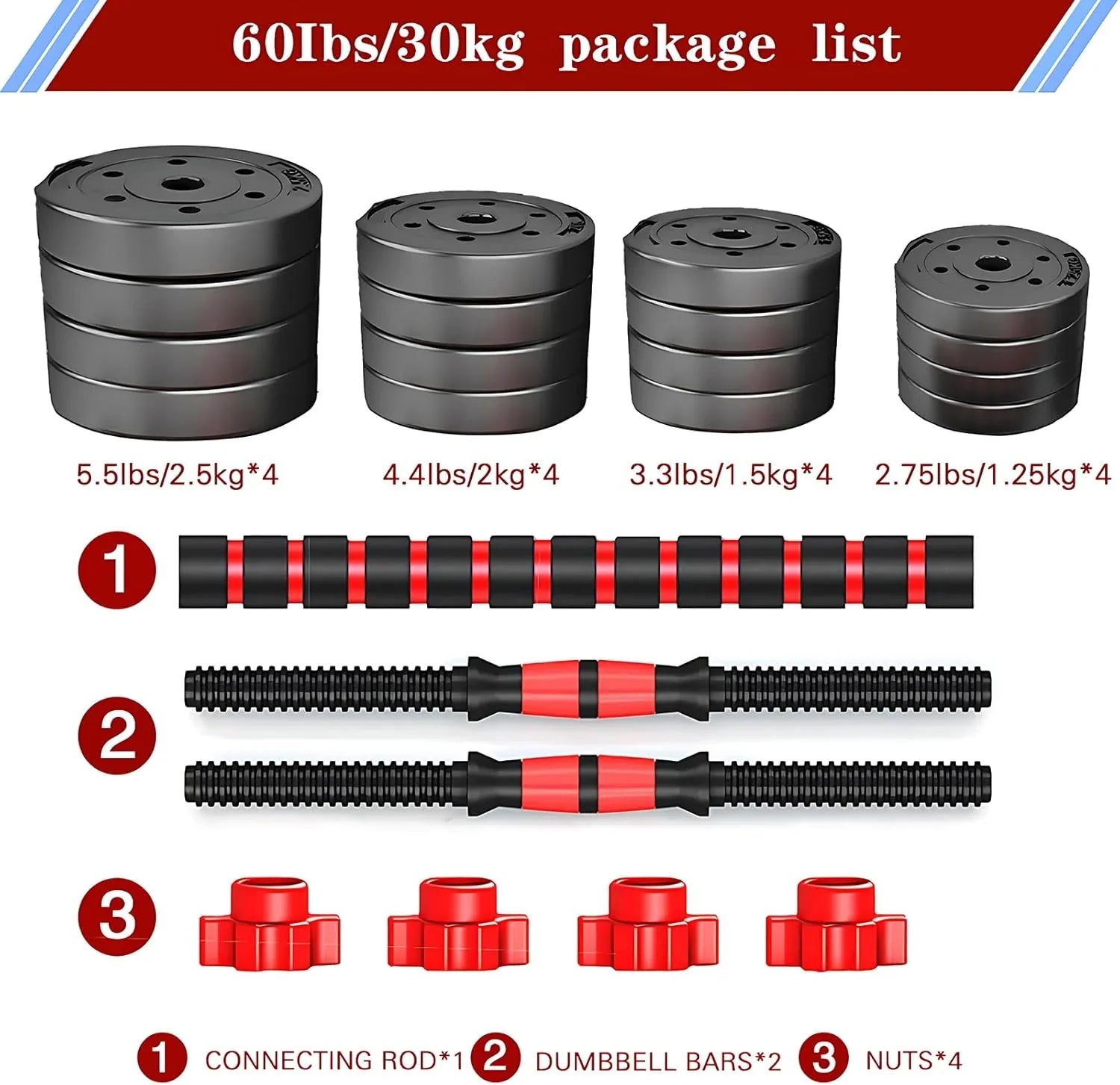 Ensemble d'haltères réglables, paire d'haltères à poids libre convertible en barre