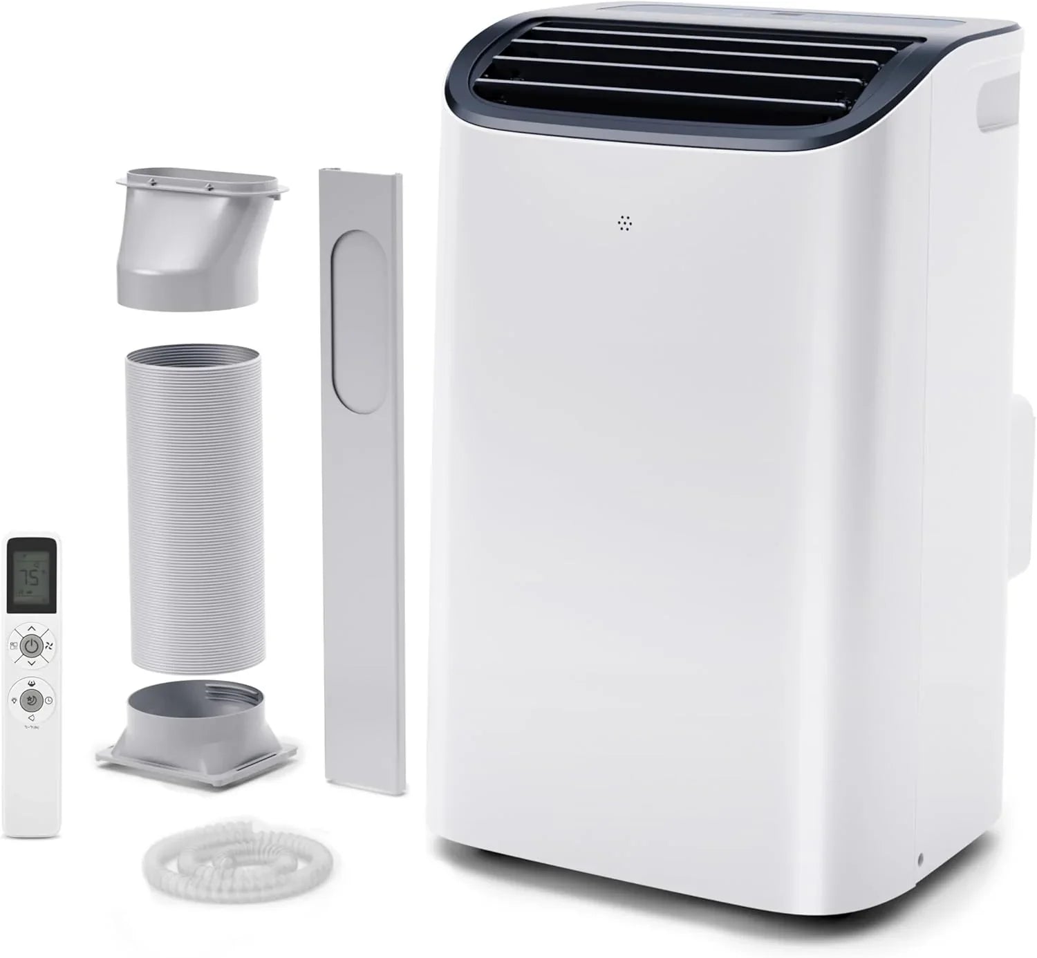 Climatiseur portatif EUHOMY 8 000 BTU, 4 en 1, couvre jusqu'à 350 pi², 4 modes, silencieux, avec télécommande, refroidissement, ventilateur, déshumidificateur