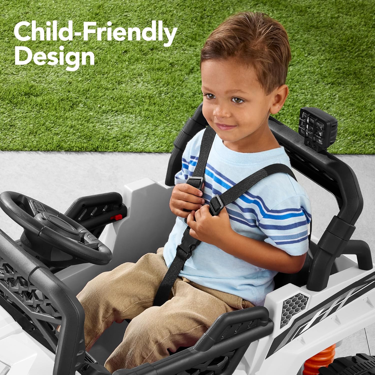 Voiture électrique UTV noire pour enfants