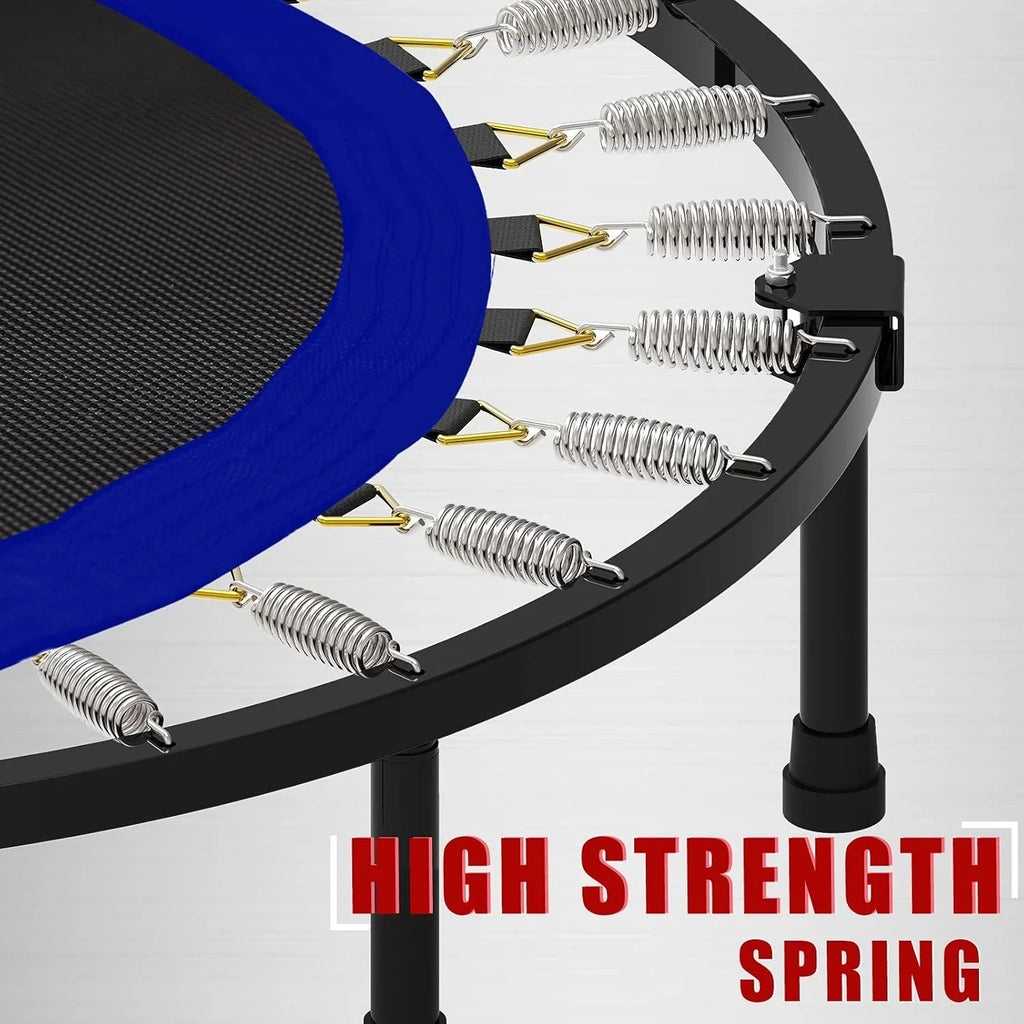 Kanchimi Mini Trampoline d'entraînement pliable de 40" à 48" avec poignée, charge maximale de 330 lb