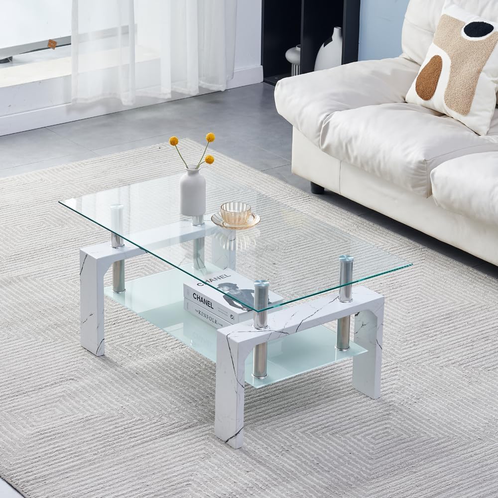Table basse rectangulaire de salon, table basse d'appoint moderne