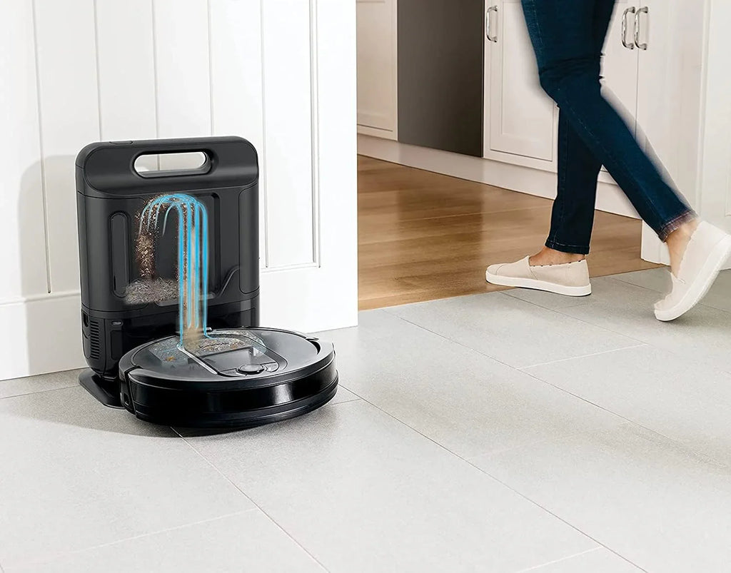 Combinaison robot aspirateur et balai à franges avec aspiration puissante, Matrix Plus