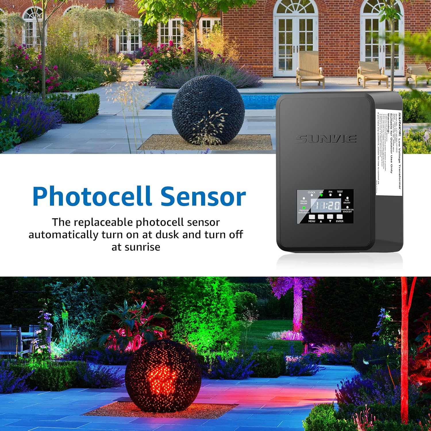 Kit d'éclairage paysager à LED, lumières de paysage imperméables à changement de couleur