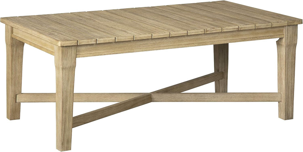 Terrasse extérieure avec vue sur la côte et canapé en eucalyptus