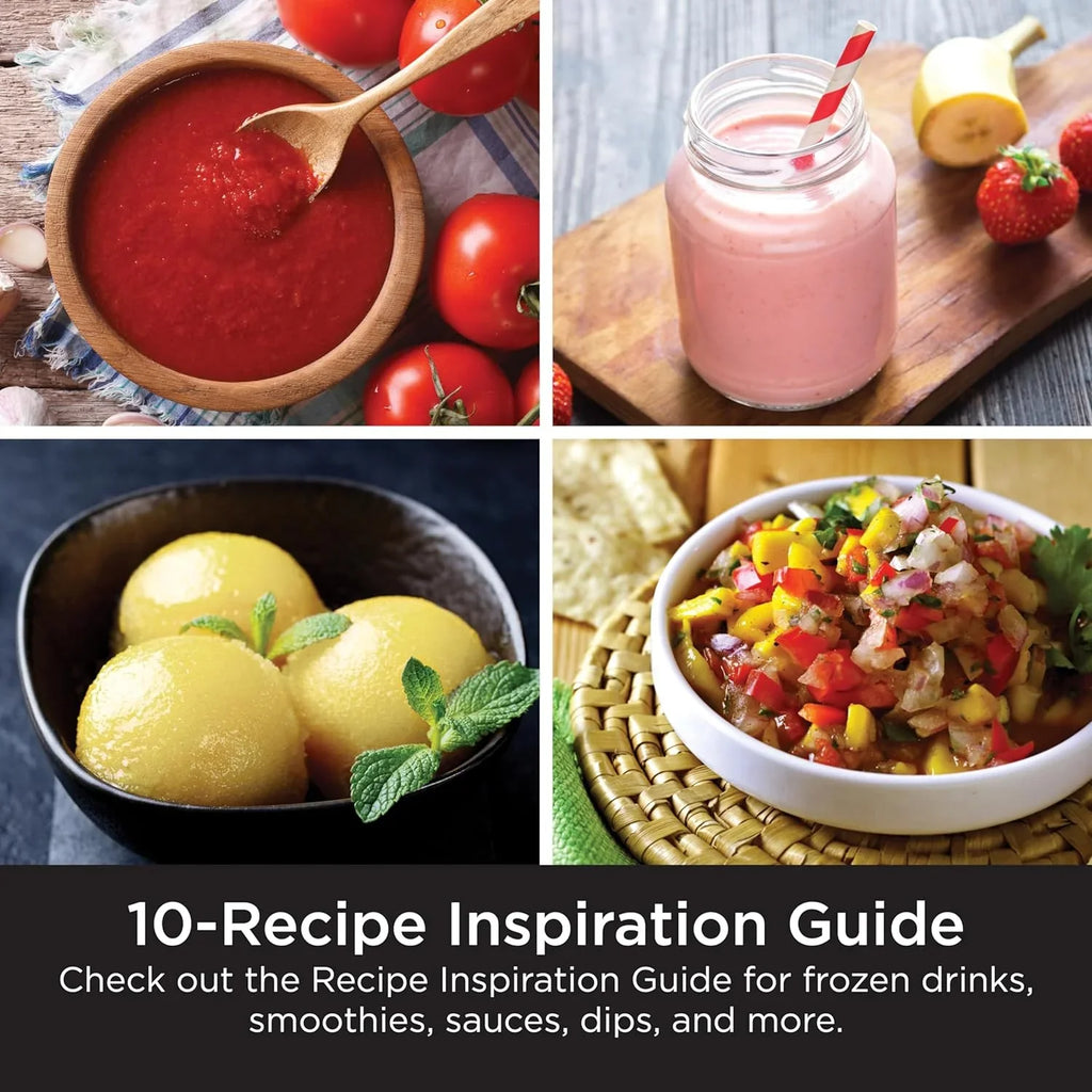 Mixeur compact professionnel Ninja BL660, 1 100 W, 3 fonctions, idéal pour les boissons glacées, les smoothies, les sauces et bien plus encore.