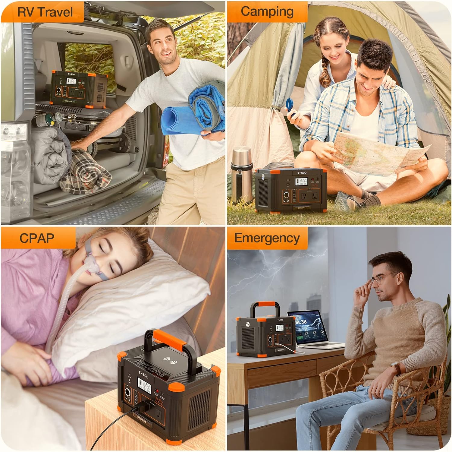 Centrale électrique portable 300 W (600 W en crête), générateur solaire 230,88 Wh avec sortie USB-C PD 60 W