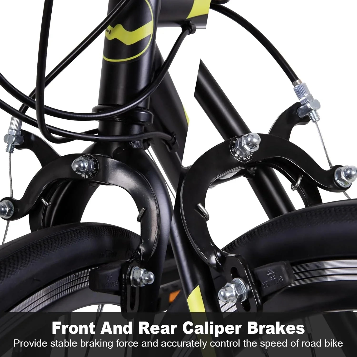 Vélo de route WEIZE, vélo de ville avec roues 700C, guidon Shimano 14 vitesses, vélo de course adulte avec freins à étrier, vélo hybride en acier à haute teneur en carbone