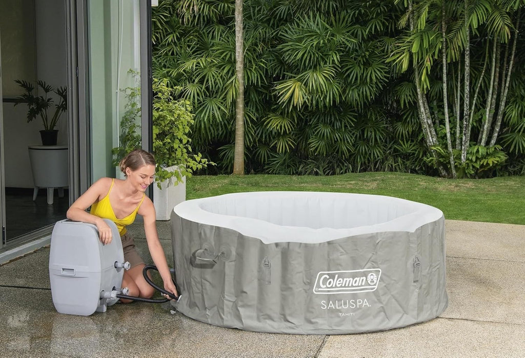 Spa gonflable d'extérieur Bestway Palm Springs EnergySense Smart AirJet Plus pour 4 à 6 personnes avec 140 AirJets et couverture isolante