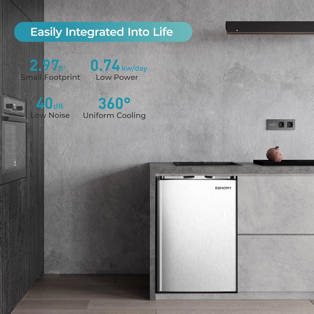 Congélateur vertical, 3,0 pieds cubes, mini-congélateur compact à une porte