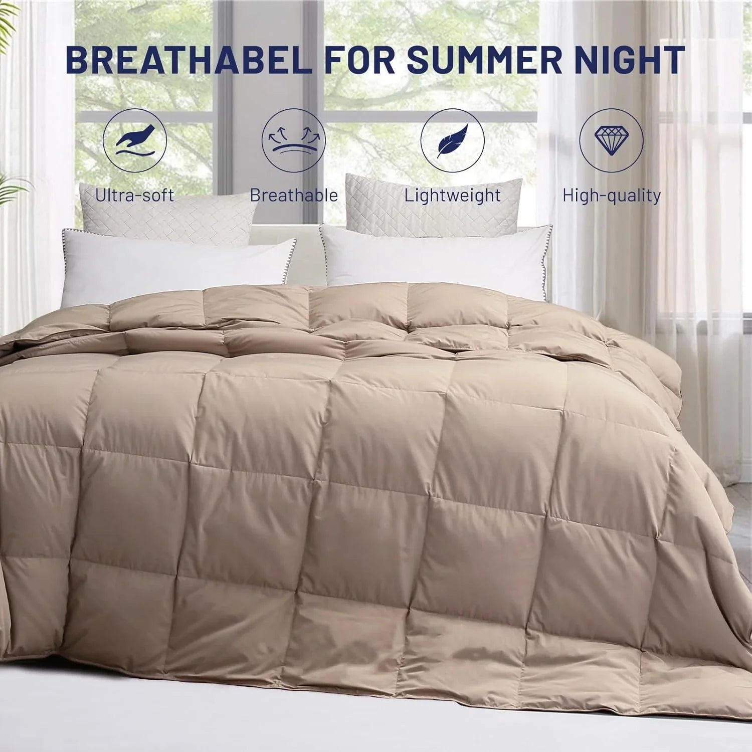 Couette en duvet de qualité supérieure avec design à cloisons 3D