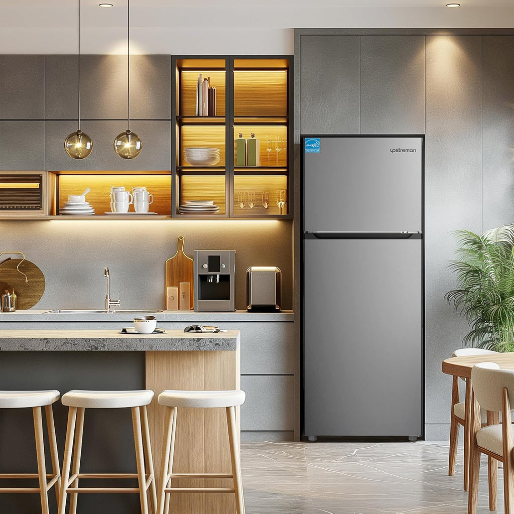 Réfrigérateur Upstreman de 7,7 pieds cubes avec congélateur, double porte,