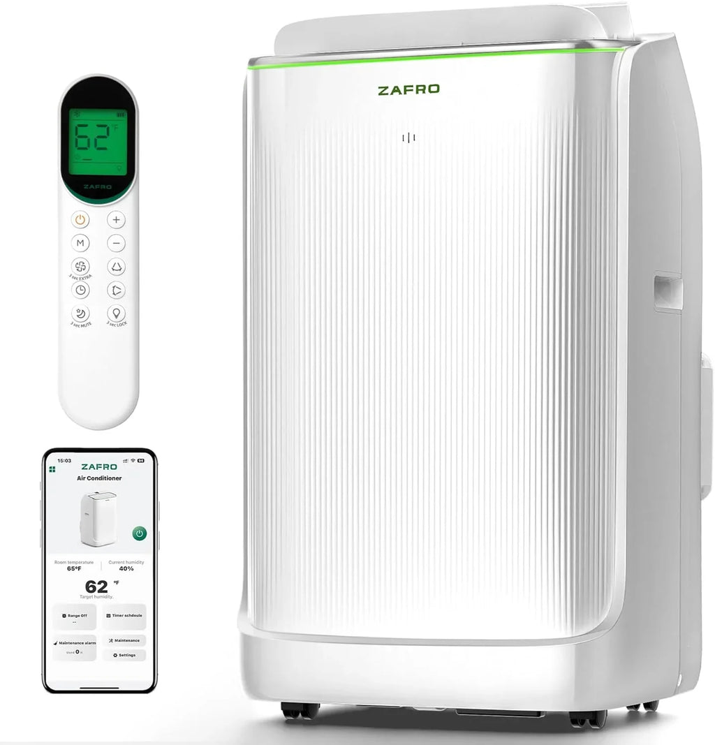 Climatiseurs portables ZAFRO 8 000 BTU, 4 modes, refroidissement rapide, économie d'énergie, télécommande, autonomie 24 h