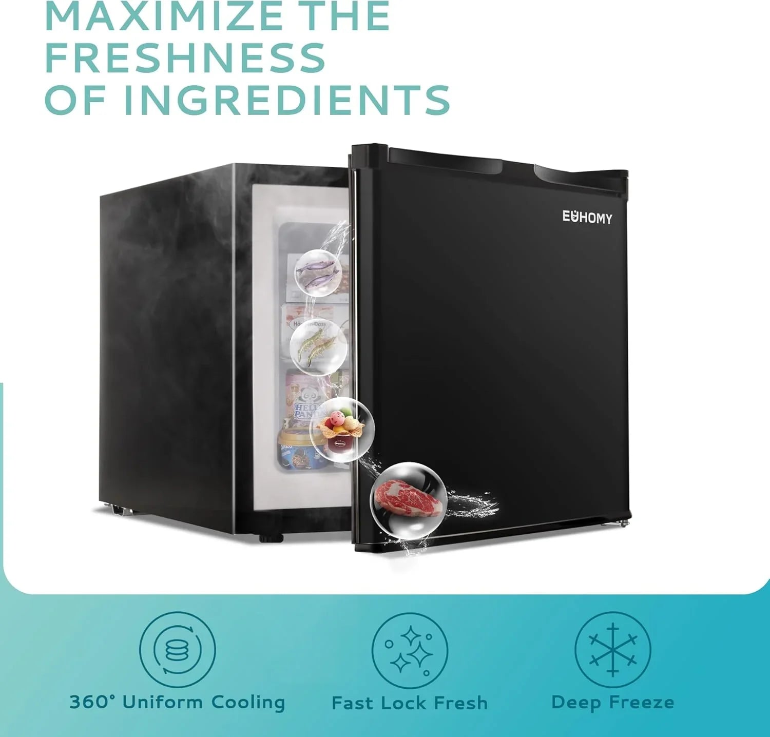 Congélateur vertical, 3,0 pieds cubes, mini-congélateur compact à une porte