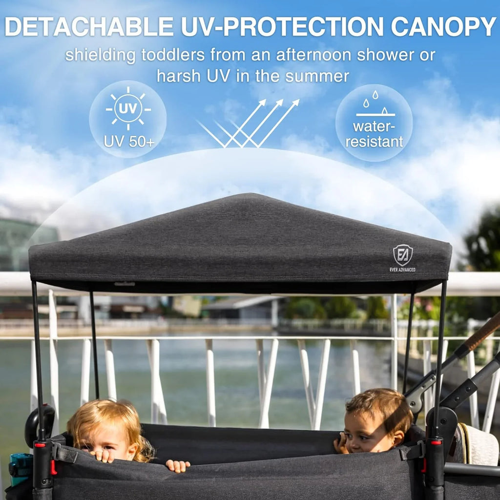 Poussette de voyage à fermeture éclair latérale EVER ADVANCED, poussette push-pull,