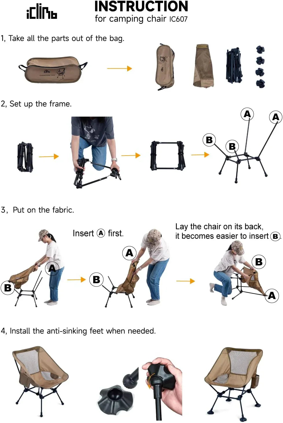 Chaise de plage pliante de camping compacte et ultralégère
