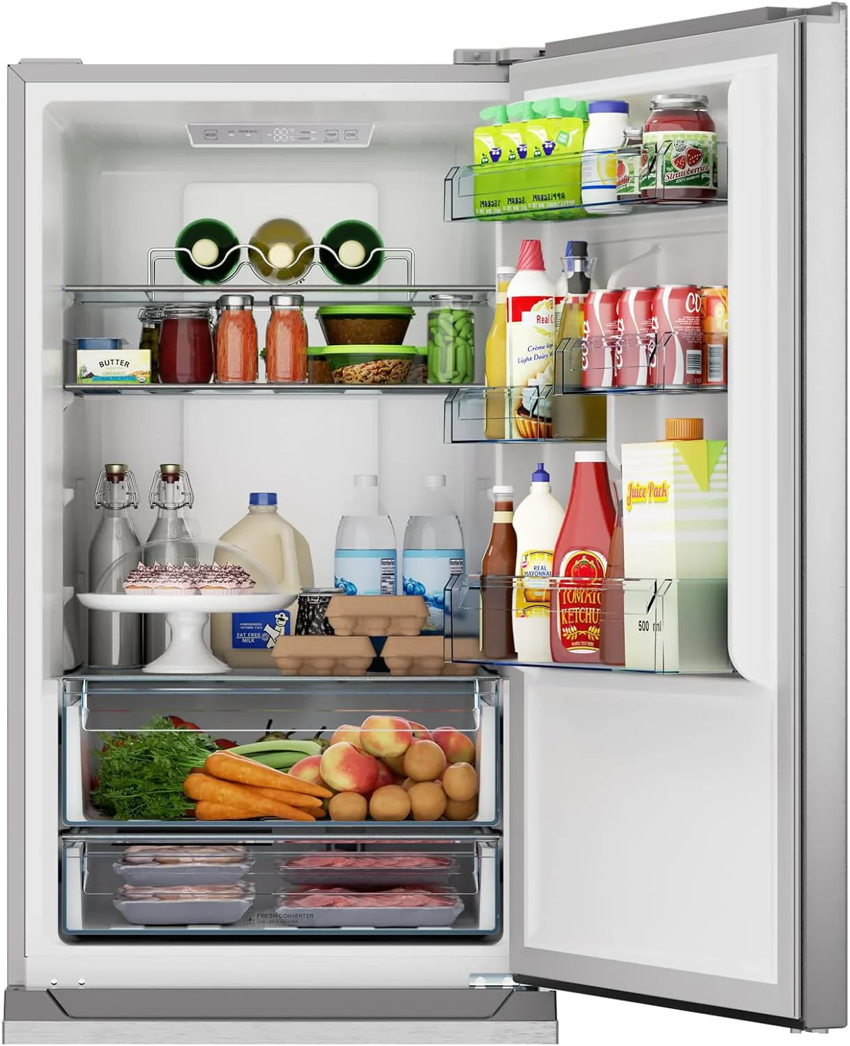 Réfrigérateur Sharp à congélateur inférieur, profondeur de comptoir, 24 pouces, 11,5 pieds cubes