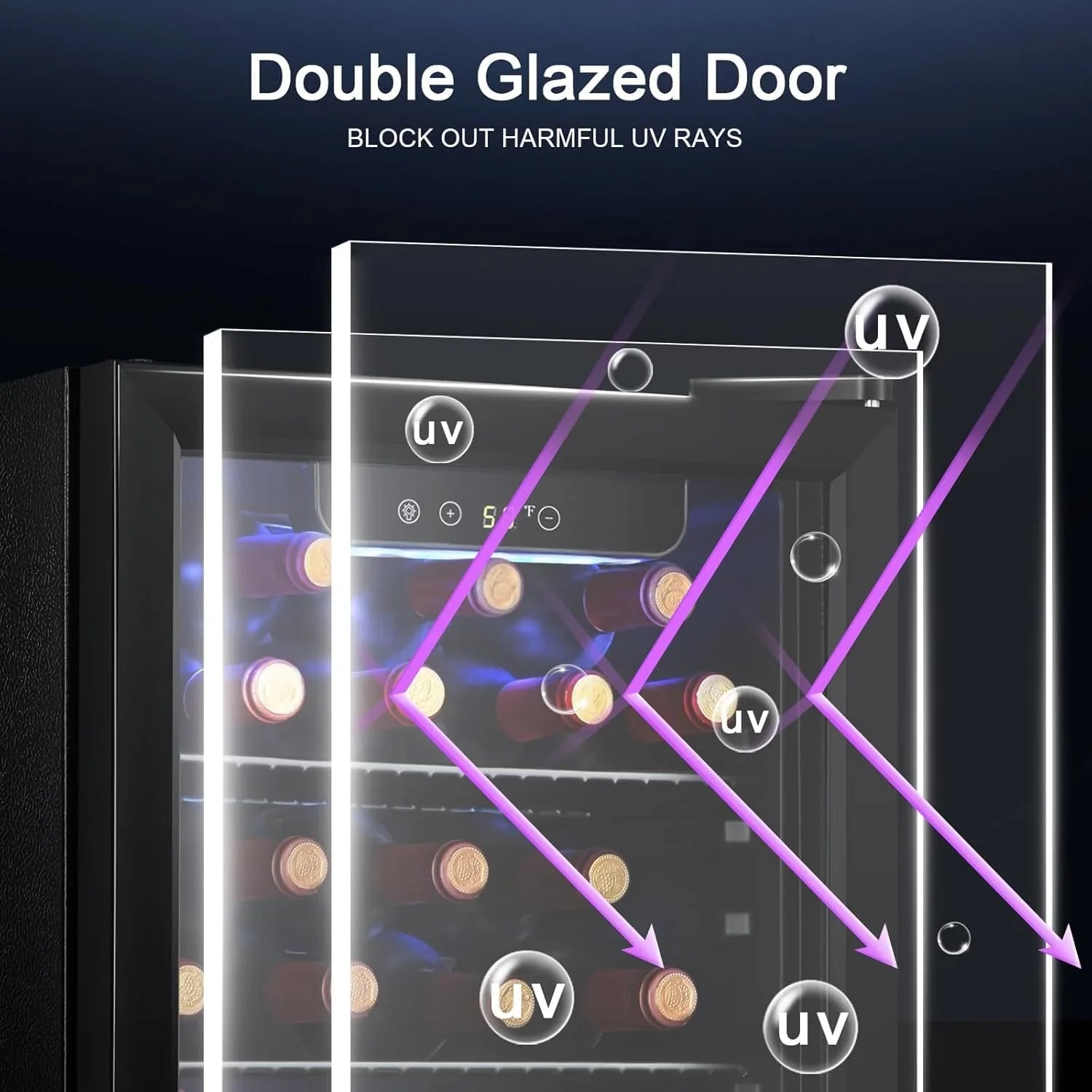 Refroidisseur à vin Antarctic Star 26 bouteilles 130 canettes Réfrigérateur à boissons Mini refroidisseur à vin