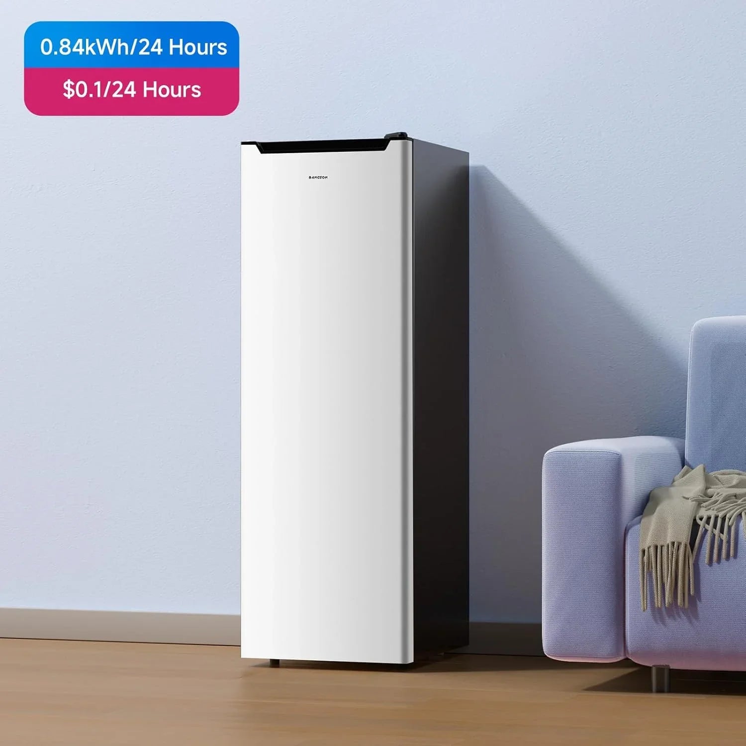 Congélateur vertical Bangson, 7 pieds cubes, congélateur/réfrigérateur vertical convertible