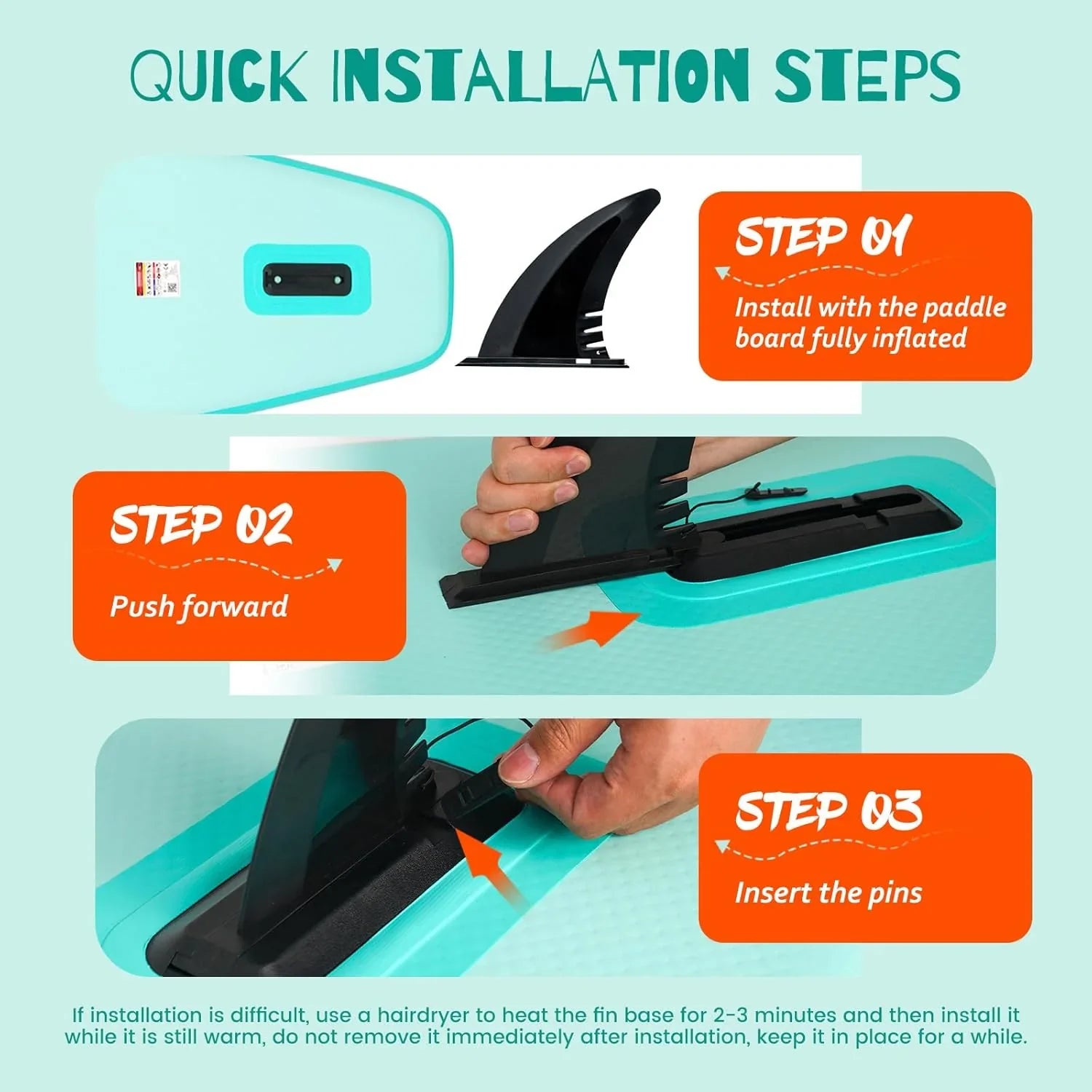 Planche de stand up paddle gonflable FunWater avec accessoires de pagaie SUP haut de gamme, pont EVA antidérapant, pagaie 11'/10'6'