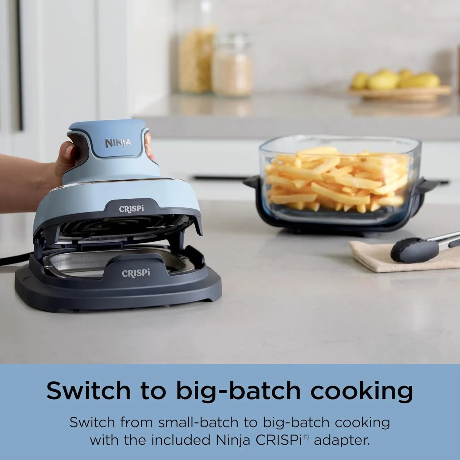 Ninja Crispi Friteuse à air portative en verre 4-en-1