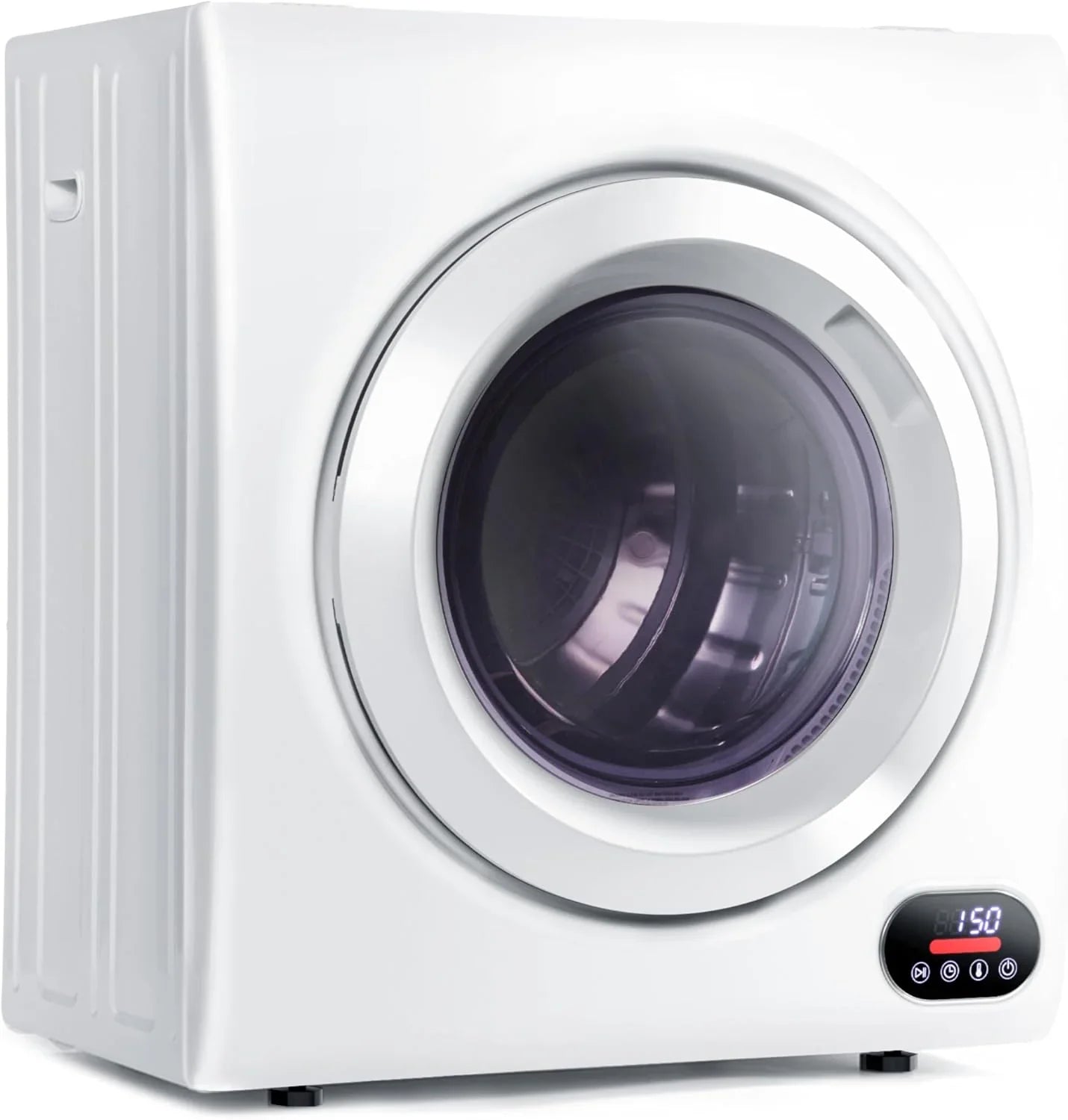 Sèche-linge compact, 3,5 pieds cubes, chargement frontal, acier inoxydable, avec tuyau d'évacuation, 1500 watts, panneau de commande LCD, sèche-linge portable à quatre fonctions
