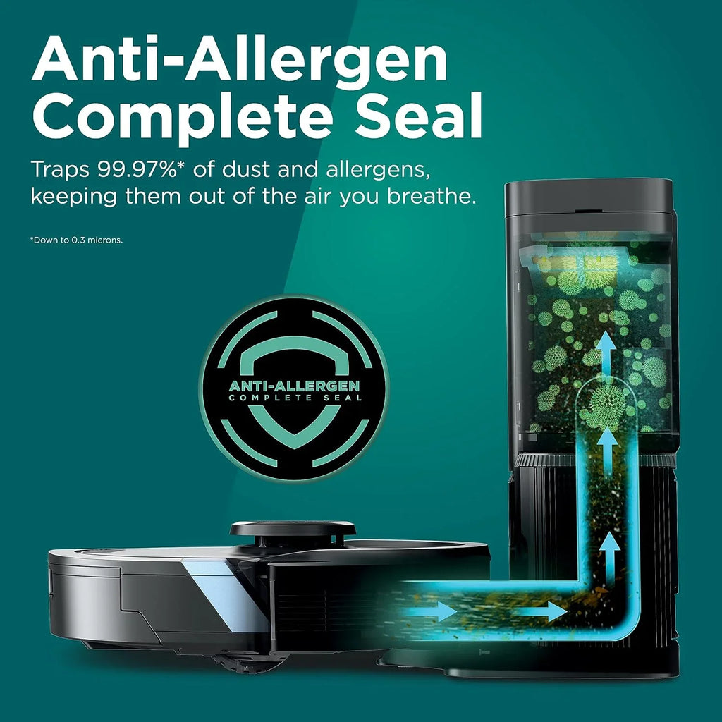 Aspirateur robot à commande vocale avec navigation Matrix Clean, cartographie de la maison, autonomie de 60 jours, base auto-vidante XL