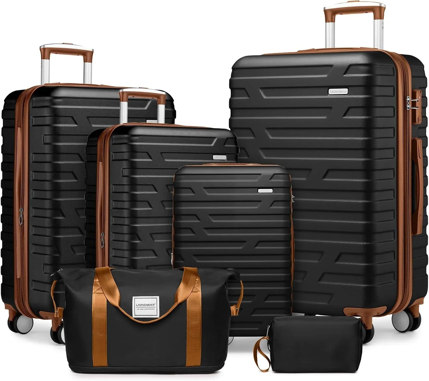Ensemble de bagages à main légers et extensibles à coque rigide de 6 pièces