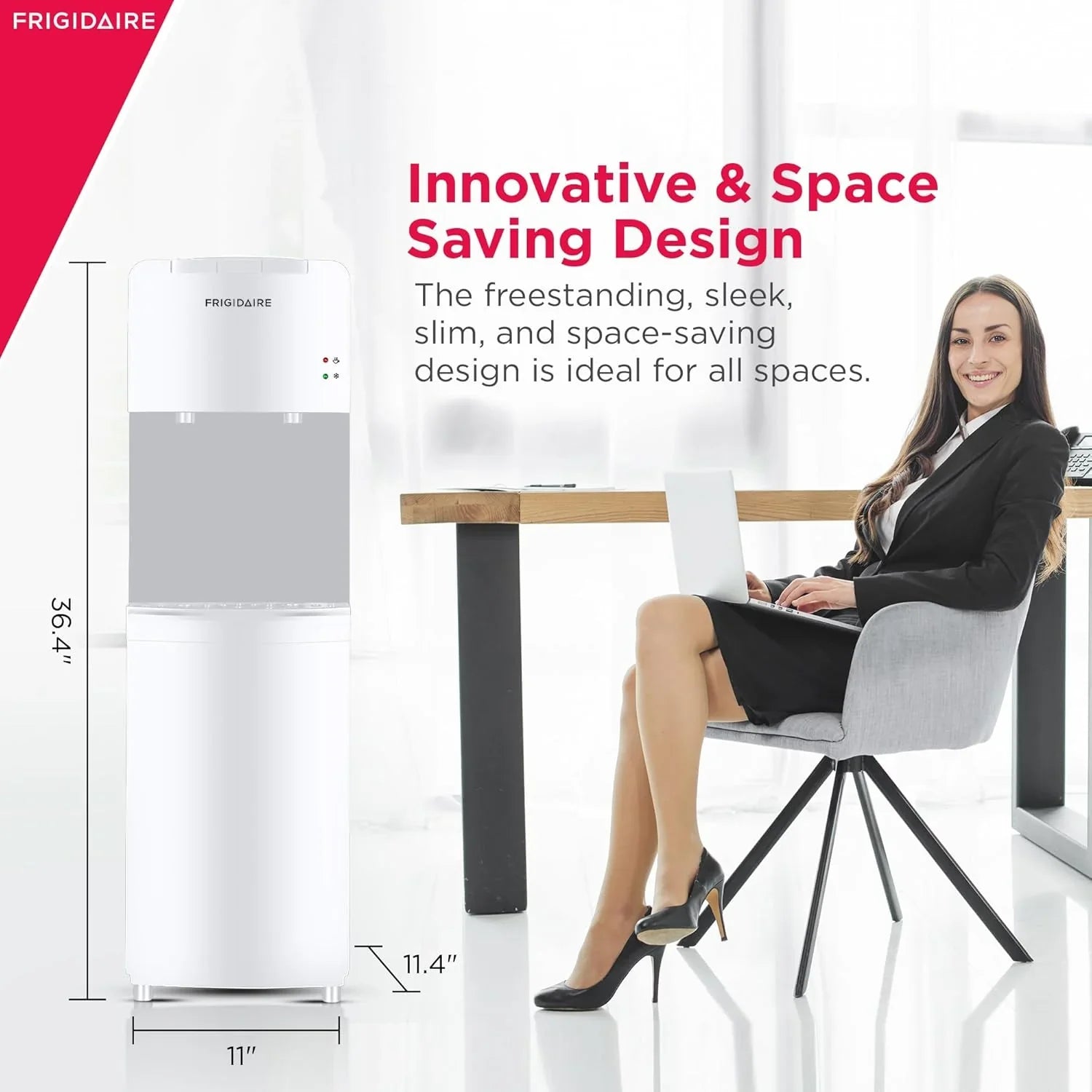 Distributeur d'eau et de glaçons Frigidaire à chargement par le haut - Eau chaude et froide - Verrouillage de sécurité pour enfants