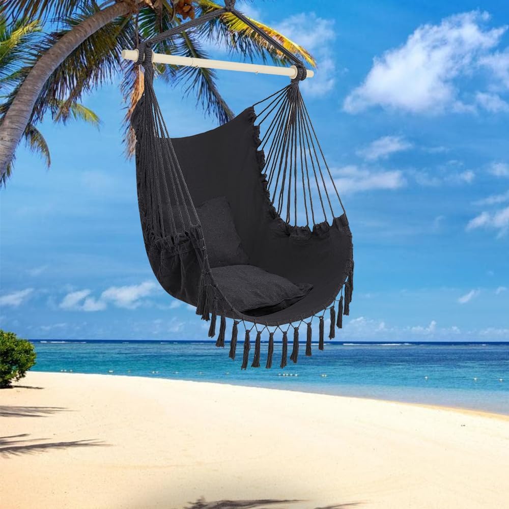 ONCLOUD Hamac Chaise Balançoire à Corde Suspendue, peut supporter jusqu'à 550 lb,