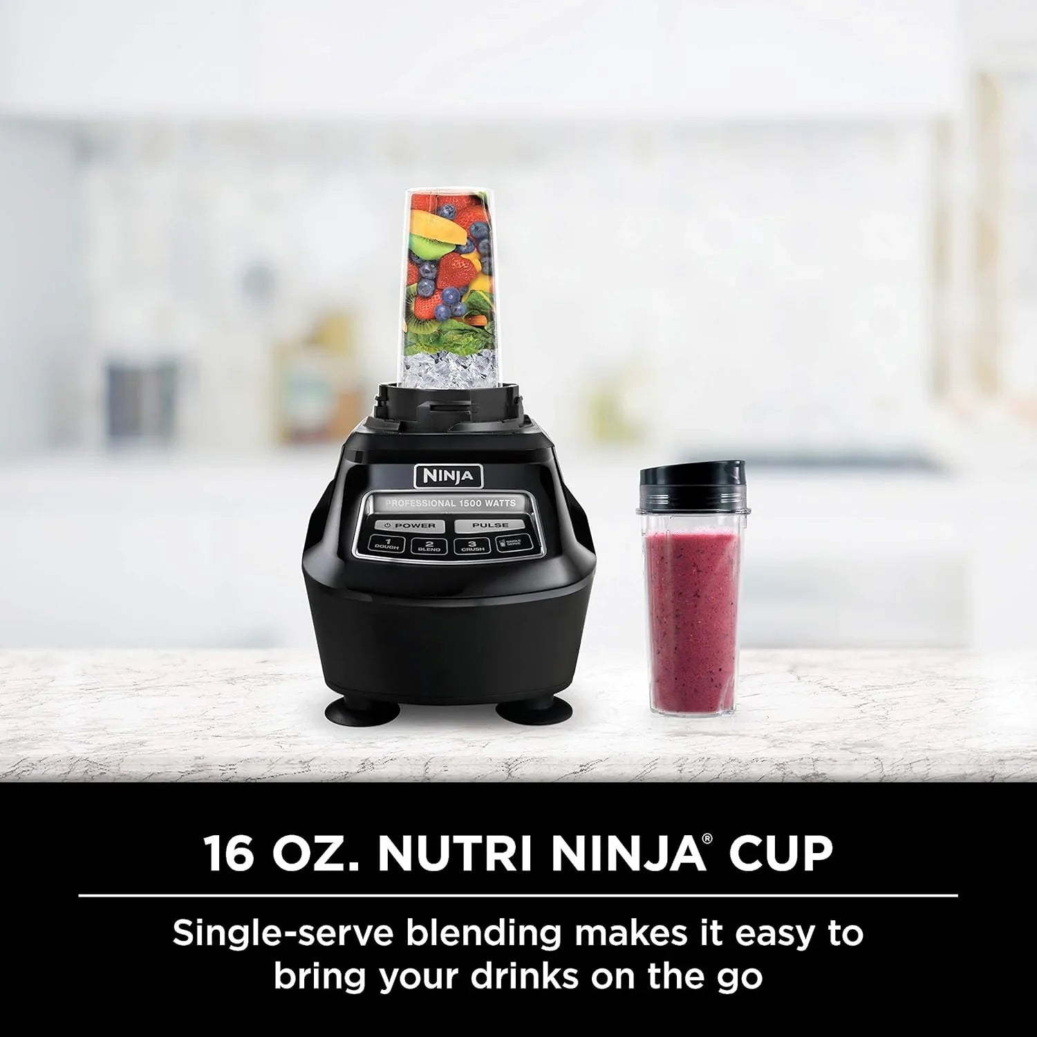 Système de cuisine Ninja Mega, 1 500 W, mixeur pleine grandeur de 2 040 ml et robot culinaire de 2 tasses