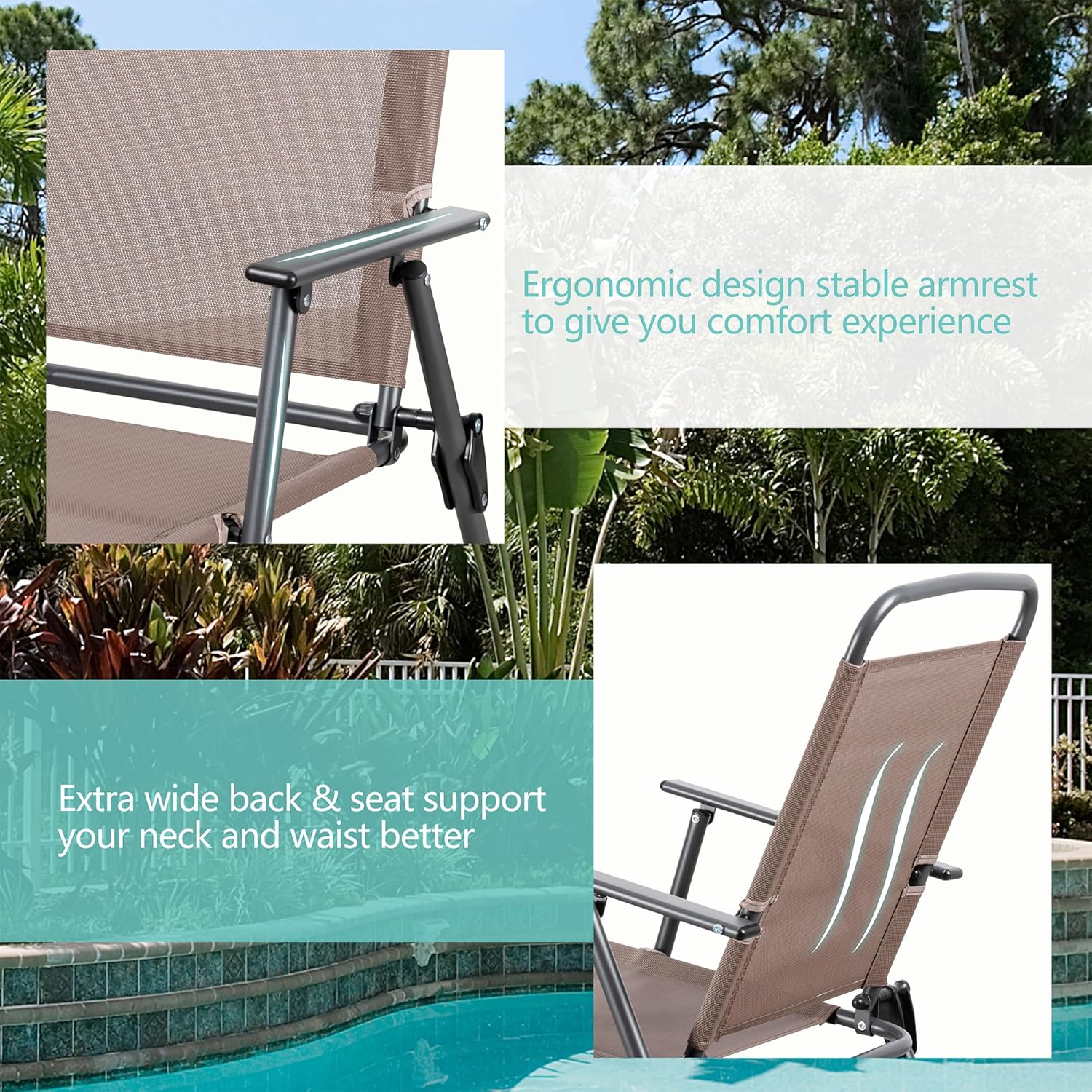 Ensemble table et chaises de salle à manger pliantes Vongrasig 6 pièces