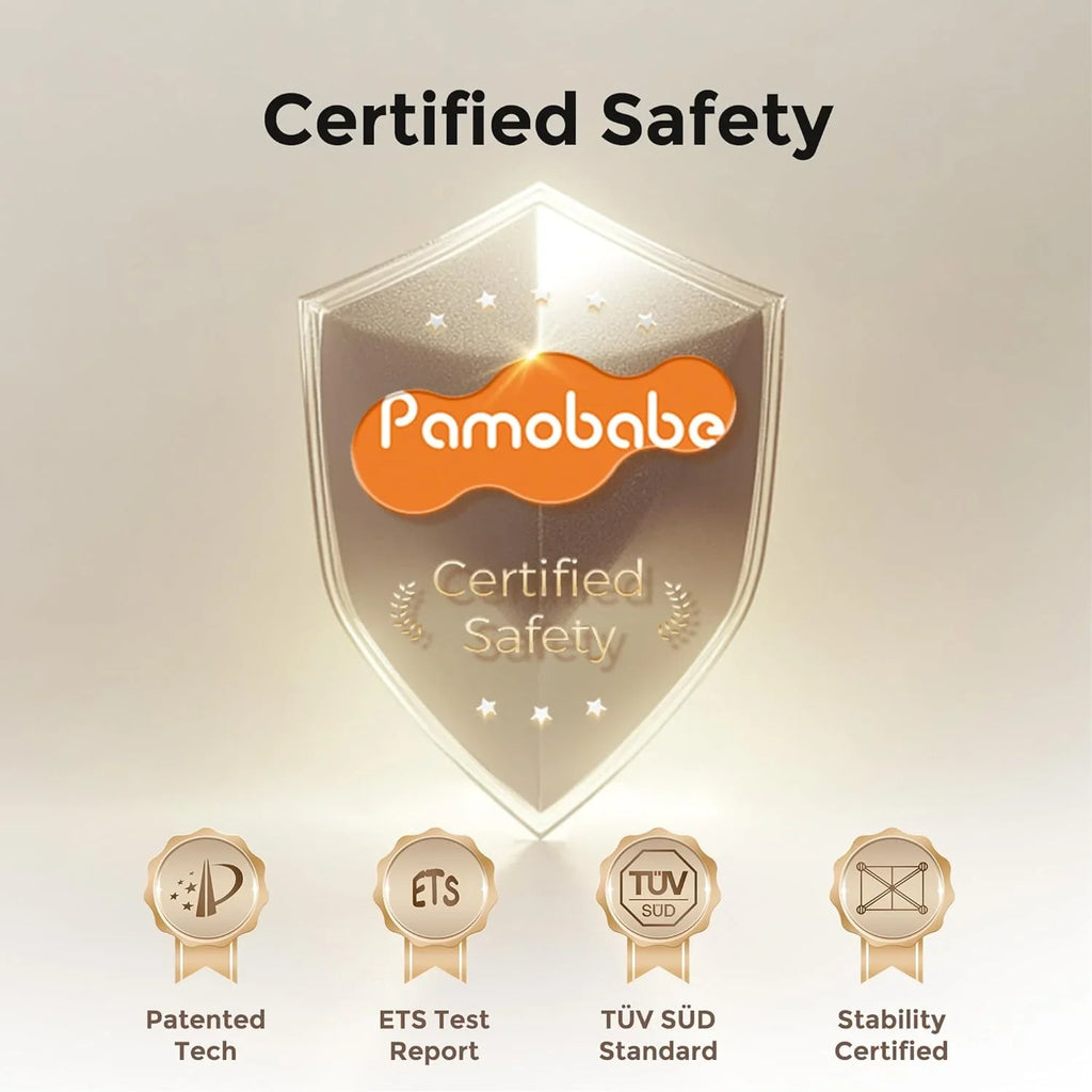 Parc pour bébé Pamo Babe - Le cadre en acier robuste offre un espace de couchage sûr et un berceau portable