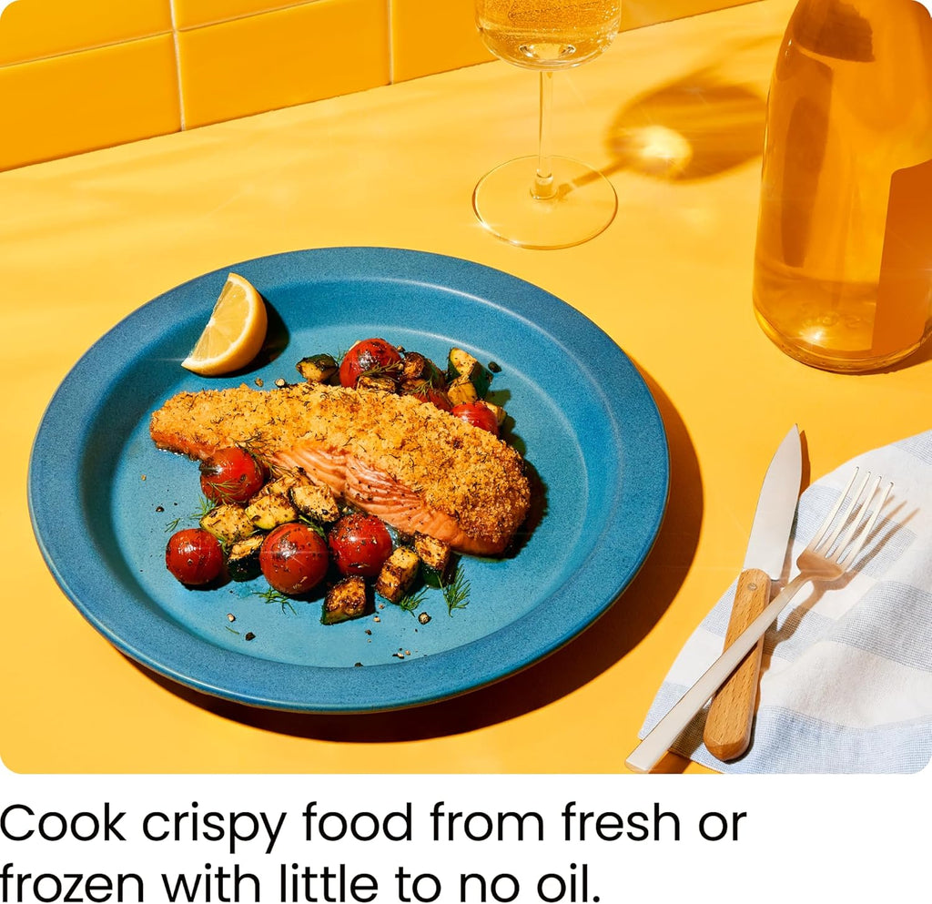 Chefman compacte digitale heteluchtfriteuse van 6,3 liter met draaispit, dehydrator en heteluchtoven, 8 aanraakgevoelige voorinstellingen. 